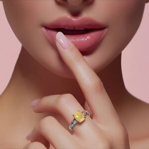 9K White Gold Opal Gemstone Ring 7.5